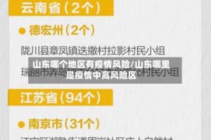 山东哪个地区有疫情风险/山东哪里是疫情中高风险区