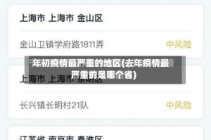 年初疫情最严重的地区(去年疫情最严重的是哪个省)