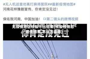无疫情地区核酸不出结果(核酸检测总是无结果,怎么出证明)