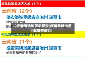 【疫情风险地区怎样查,疫情风险地区怎样查询】