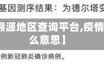 【疫情溯源地区查询平台,疫情溯源什么意思】
