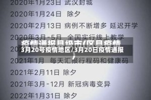 3月20号疫情地区/3月20日疫情通报