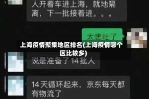 上海疫情聚集地区排名(上海疫情哪个区比较多)