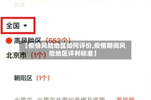 【疫情风险地区如何评价,疫情期间风险地区评判标准】