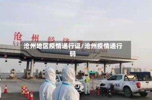 沧州地区疫情通行证/沧州疫情通行码