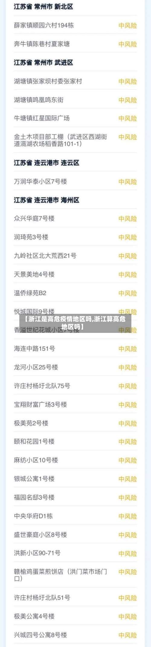 【浙江是高危疫情地区吗,浙江算高危地区吗】-第1张图片