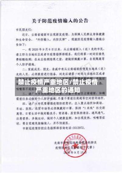 禁止疫情严重地区/禁止疫情严重地区的通知-第1张图片