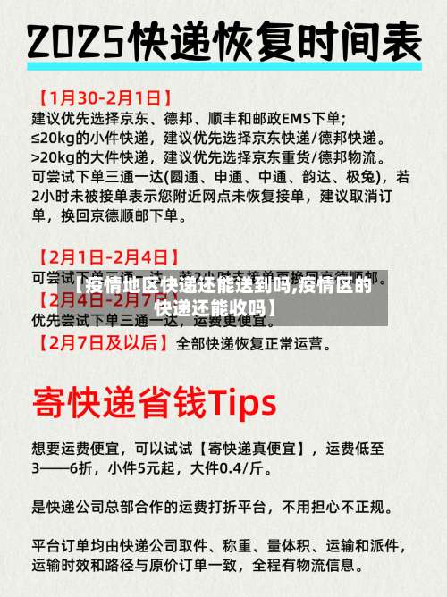 【疫情地区快递还能送到吗,疫情区的快递还能收吗】-第1张图片