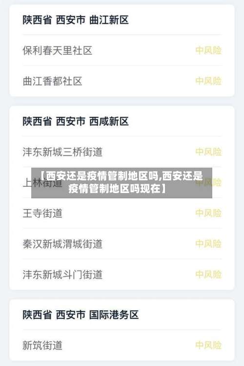 【西安还是疫情管制地区吗,西安还是疫情管制地区吗现在】-第1张图片
