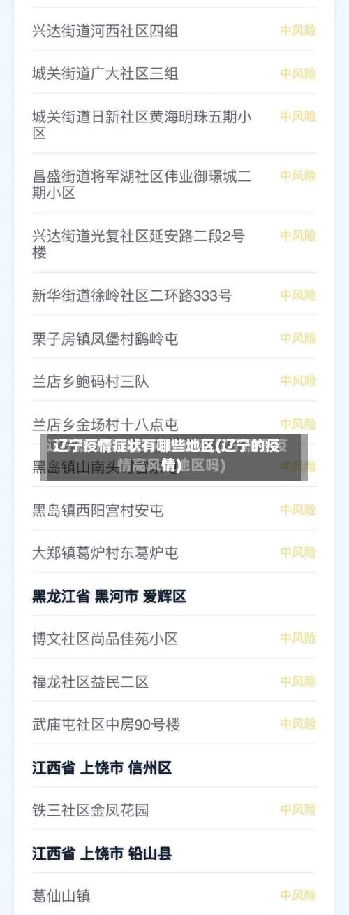 辽宁疫情症状有哪些地区(辽宁的疫情)-第2张图片