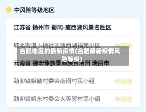 合肥地区的最新疫情(合肥最新疫情风险等级)-第1张图片