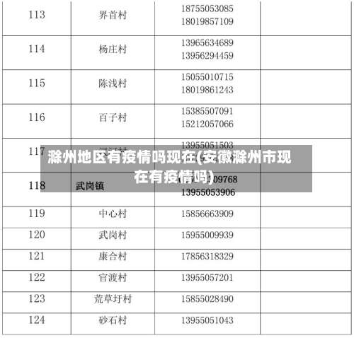 滁州地区有疫情吗现在(安徽滁州市现在有疫情吗)-第2张图片