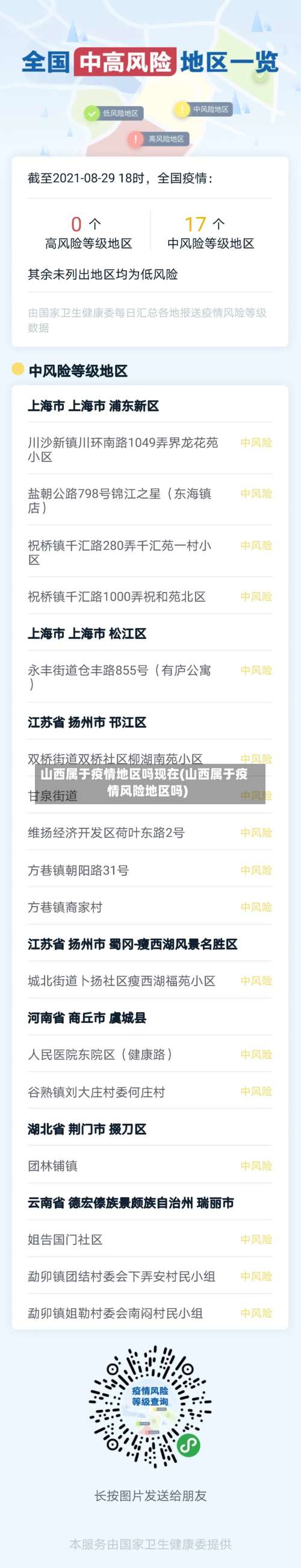 山西属于疫情地区吗现在(山西属于疫情风险地区吗)-第2张图片